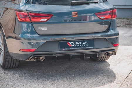 Maxton Rear Valance V.2 Seat Leon Cupra St Mk3 Fl - Gloss Black