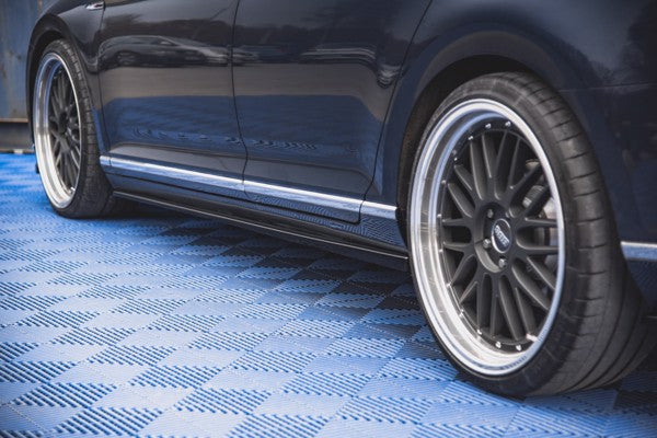 Maxton Side Skirts Diffusers Volkswagen Passat B8 - Gloss Black