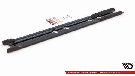 Maxton Side Skirts Diffusers V.2 Seat Leon Fr Mk4 / Cupra Leon  - Gloss Black