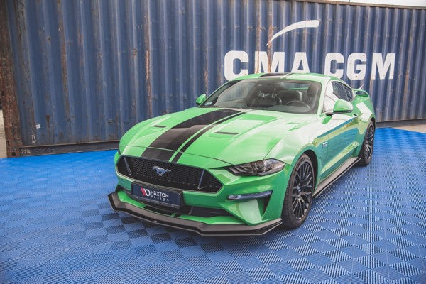 Maxton Street Pro Front Splitter V.1 Ford Mustang Gt Mk6 Facelift - Black