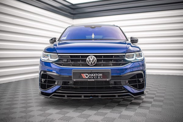 Maxton Front Splitter V.1 Volkswagen Tiguan R / R-Line Mk2 Facelift - Gloss Black
