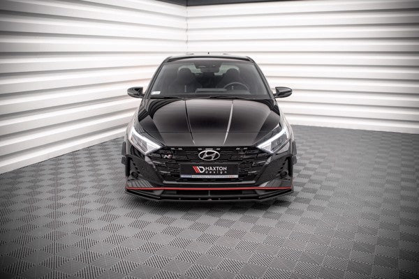 Maxton Front Splitter V.1 Hyundai I20 N Mk3 - Gloss Black
