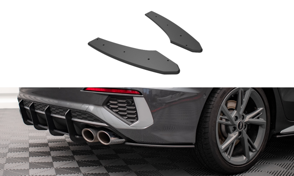 Maxton Street Pro Rear Side Splitters Audi S3 Sedan 8Y - Black
