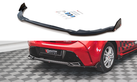 Maxton Central Rear Splitter + Flaps  Toyota Corolla Gr Sport Hatchback Xii - Gloss Black