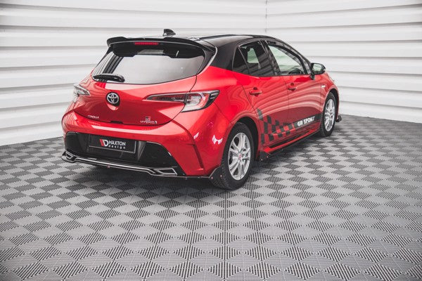 Maxton Central Rear Splitter + Flaps  Toyota Corolla Gr Sport Hatchback Xii - Gloss Black
