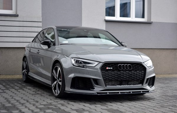 Maxton Front Splitter V.1 Audi RS3 8V Fl Sedan - Gloss Black