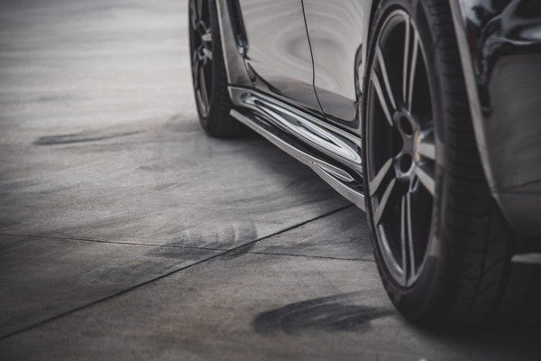 Maxton Side Skirts Diffusers V.1 Porsche Panamera Turbo 970 Facelift - Gloss Black