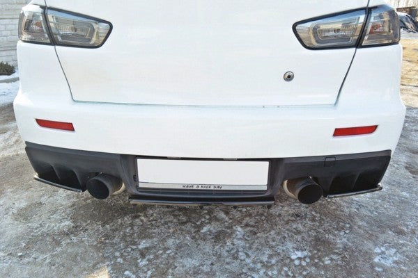 Maxton Rear Side Splitters Mitsubishi Lancer Evo X - Gloss Black