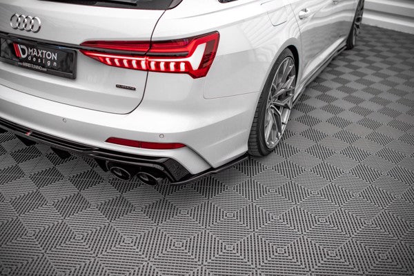 Maxton Rear Side Splitters Audi A6 C8 S-Line - Gloss Black