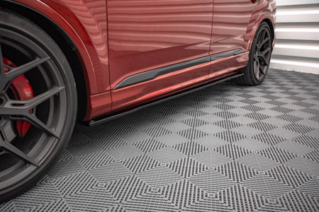 Maxton Side Skirts Diffusers Audi Sq7 Mk2 (4M) Facelift - Gloss Black