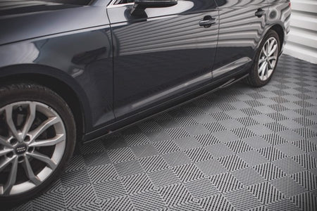 Maxton Side Skirts Diffusers Audi A4 Avant B9 - Gloss Black