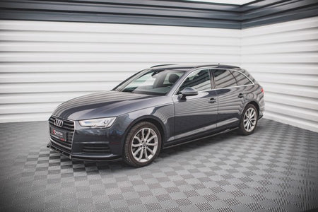 Maxton Side Skirts Diffusers Audi A4 Avant B9 - Gloss Black