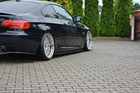 Maxton Side Skirts Diffusers For BMW 3 E92 M-Pack Facelift - Gloss Black