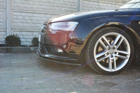 Maxton Front Splitter V.1 Audi A4 B8 Fl - Gloss Black