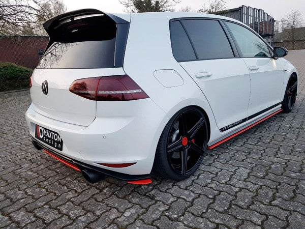Maxton Central Rear Splitter VW Golf Mk7 Gti Clubsport - Gloss Black