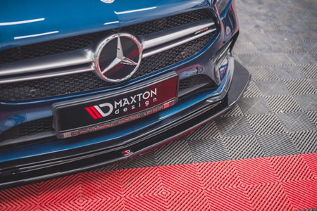 Maxton Front Splitter V.3 Mercedes A35 Amg / Amg-Line W177  - Gloss Black