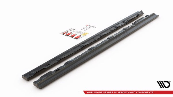 Maxton Side Skirts Diffusers Audi Sq5 Mk1 (8R) - Gloss Black