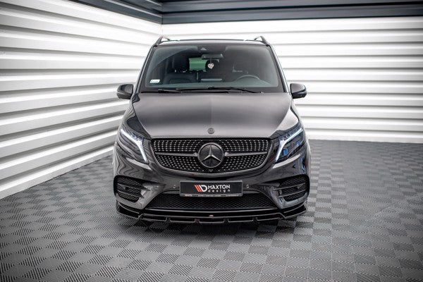 Maxton Front Splitter V.5 Mercedes-Benz V-Class Amg-Line W447 Facelift - Gloss Black
