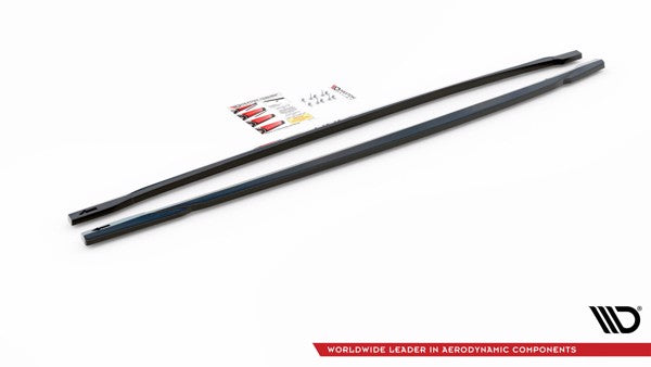 Maxton Side Skirts Diffusers Audi RS3 8Y - Gloss Black