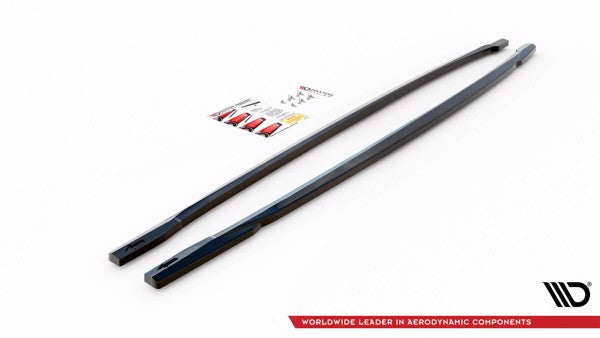 Maxton Side Skirts Diffusers Audi RS3 8Y - Gloss Black