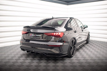 Maxton Spoiler Cap Audi A3 / A3 S-Line Sedan 8Y - Gloss Black