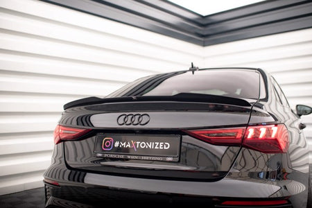 Maxton Spoiler Cap Audi A3 / A3 S-Line Sedan 8Y - Gloss Black