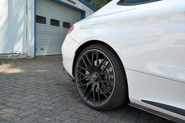 Maxton Rear Side Splitters Mercedes C-Class C205 63Amg Coupe - Gloss Black