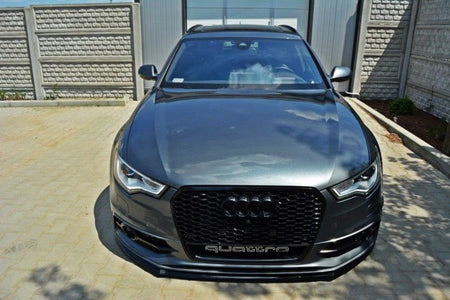Maxton Front Splitter V.2 Audi S6 / A6 S-Line C7 - Gloss Black