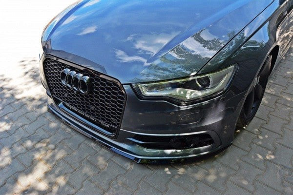 Maxton Front Splitter V.2 Audi S6 / A6 S-Line C7 - Gloss Black