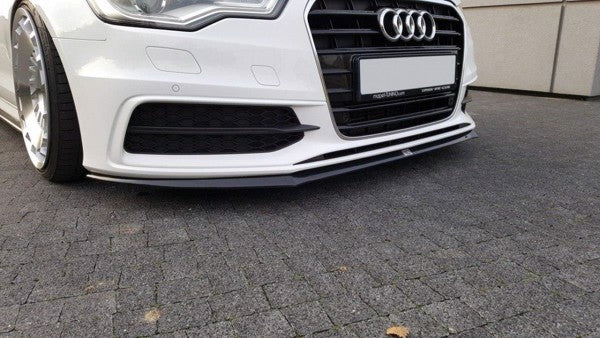 Maxton Front Splitter V.2 Audi S6 / A6 S-Line C7 - Gloss Black