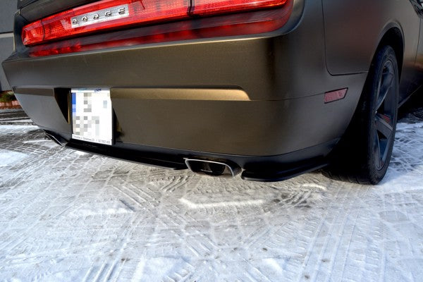 Maxton Rear Side Splitters Dodge Challenger Mk3. Phase-I Srt8 Coupe - Gloss Black