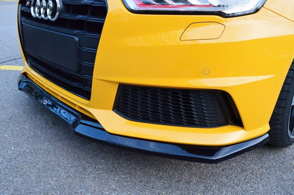 Maxton Front Splitter Audi S1 8X - Gloss Black