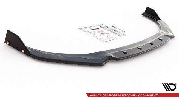 Maxton Front Splitter + Flaps V.6 Hyundai I30 N Mk3 Hatchback/Fastback - Gloss Black