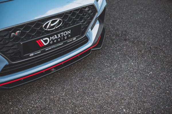 Maxton Front Splitter + Flaps V.6 Hyundai I30 N Mk3 Hatchback/Fastback - Gloss Black