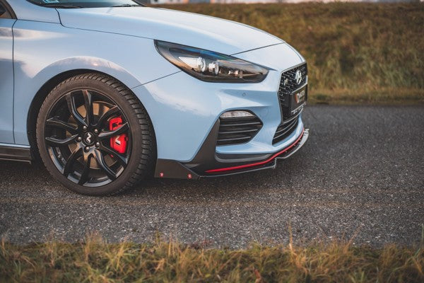 Maxton Front Splitter + Flaps V.6 Hyundai I30 N Mk3 Hatchback/Fastback - Gloss Black