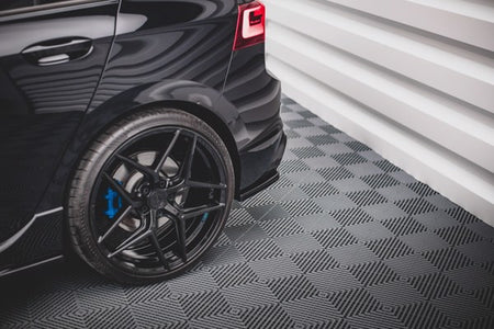 Maxton Rear Side Splitters V.1 For Volkswagen Golf R Mk8 - Gloss Black