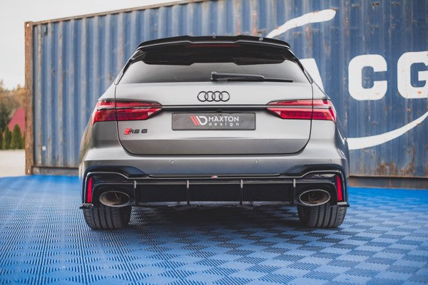 Maxton Rear Valance Audi RS6 C8 / RS7 C8 - Gloss Black