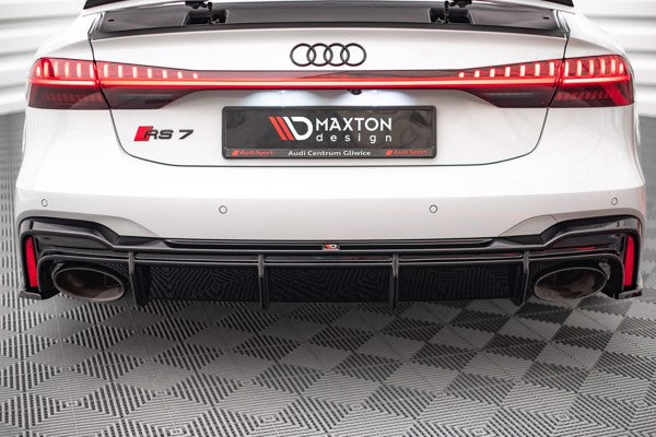 Maxton Rear Valance Audi RS6 C8 / RS7 C8 - Gloss Black