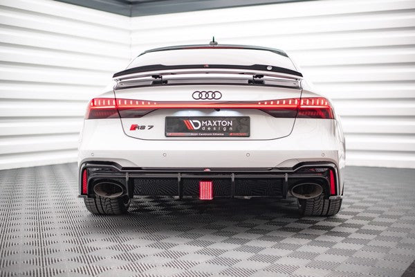 Maxton Rear Valance Audi RS6 C8 / RS7 C8 - Gloss Black