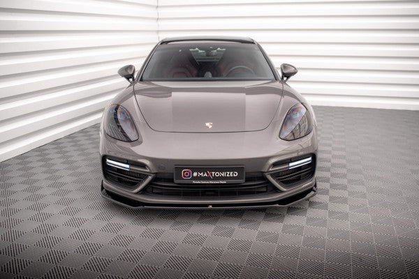 Maxton Front Splitter V.2 Porsche Panamera E-Hybrid 971 - Gloss Black