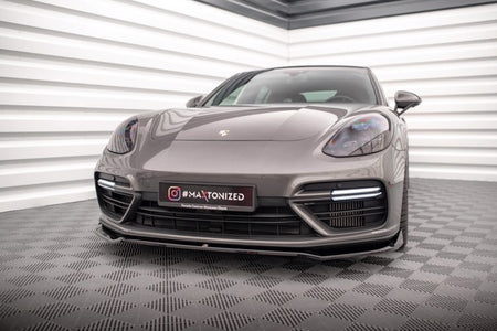 Maxton Front Splitter V.2 Porsche Panamera E-Hybrid 971 - Gloss Black