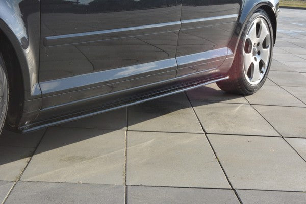 Maxton Side Skirts Diffusers Audi A3 Sportback 8P / 8P Facelift - Gloss Black