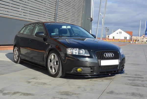 Maxton Side Skirts Diffusers Audi A3 Sportback 8P / 8P Facelift - Gloss Black