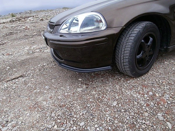 Maxton Front Splitter Honda Civic Mk6 Ej9 - Gloss Black