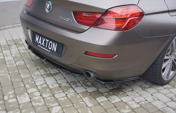 Maxton Central Rear Splitter BMW 6 Gran Coupé - Gloss Black