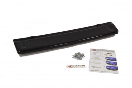 Maxton Central Rear Splitter VW Golf VIi R (With Vertical Bars) - Gloss Black