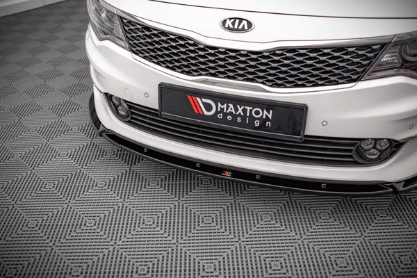 Maxton Front Splitter V.1 Kia Optima Mk4 - Gloss Black