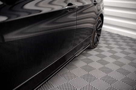 Maxton Side Skirts Diffusers BMW 3 E90 - Gloss Black
