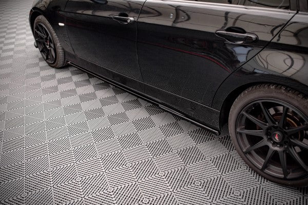 Maxton Side Skirts Diffusers BMW 3 E90 - Gloss Black