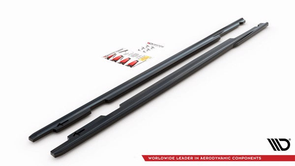Maxton Side Skirts Diffusers BMW 3 E90 - Gloss Black